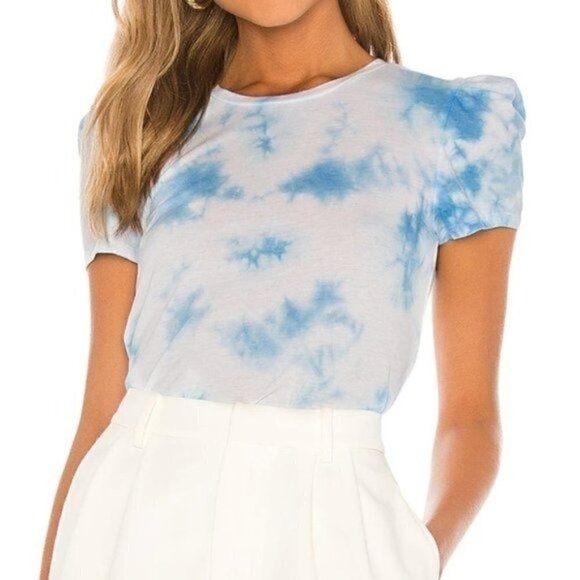 NWT Generation Love T Shirt Top Size Large White Blue Tie Dye Short Sleeve - Picture 1 of 7